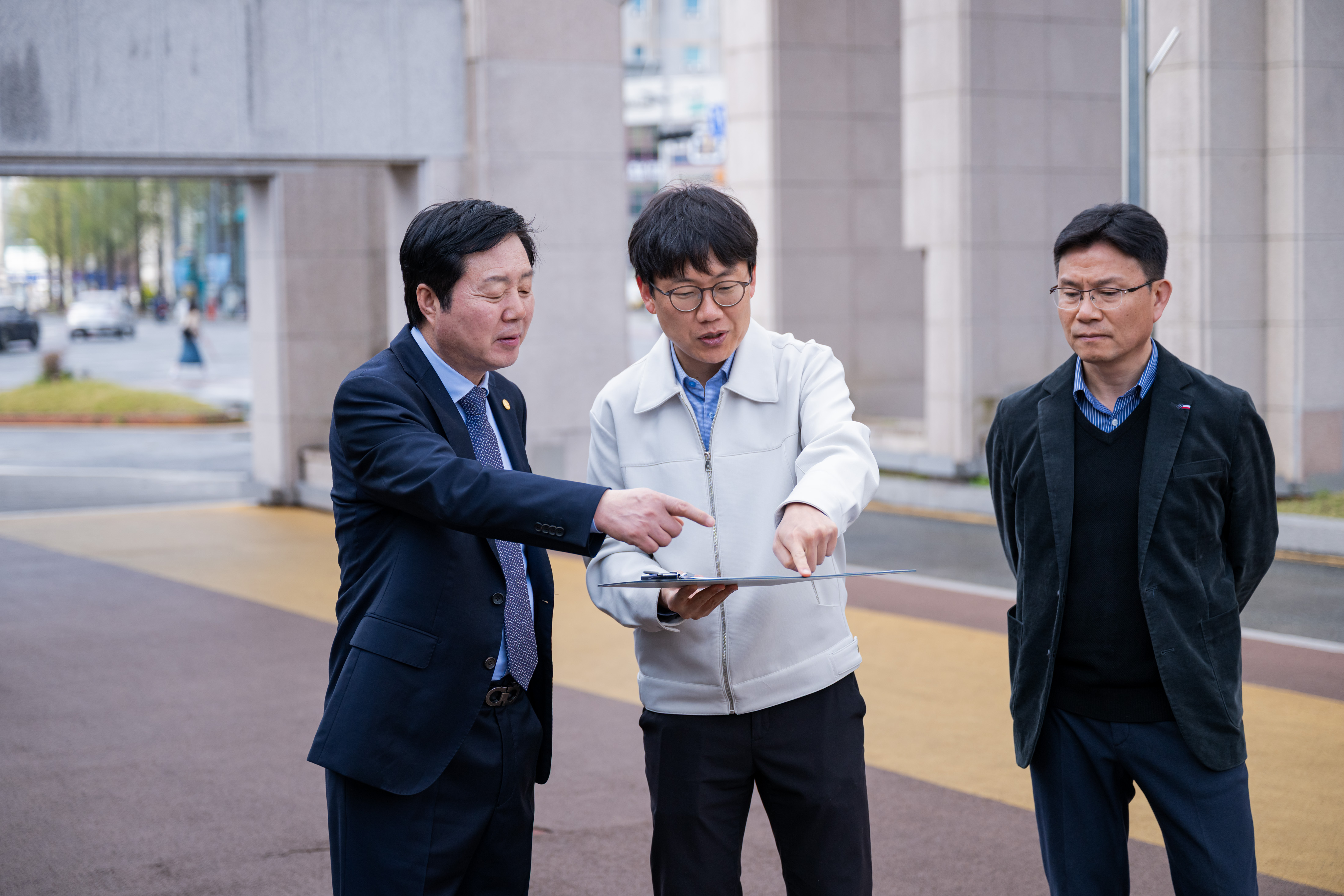 중앙로 차선확장 사전점검 [2025. 04. 14.(월) 08:50] 사진