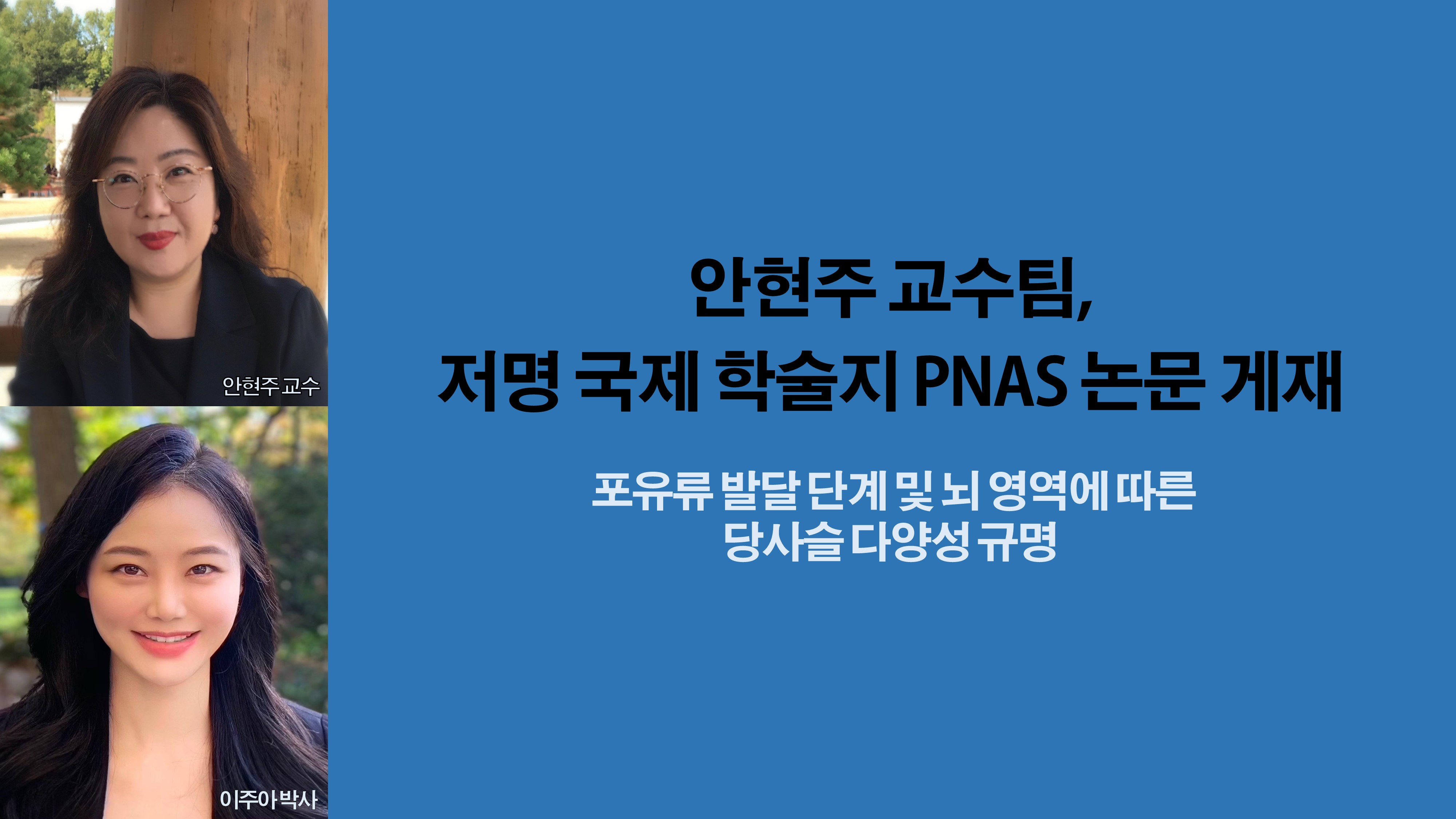 안현주 교수팀, 저명 국제 학술지 PNAS 논문 게재 사진