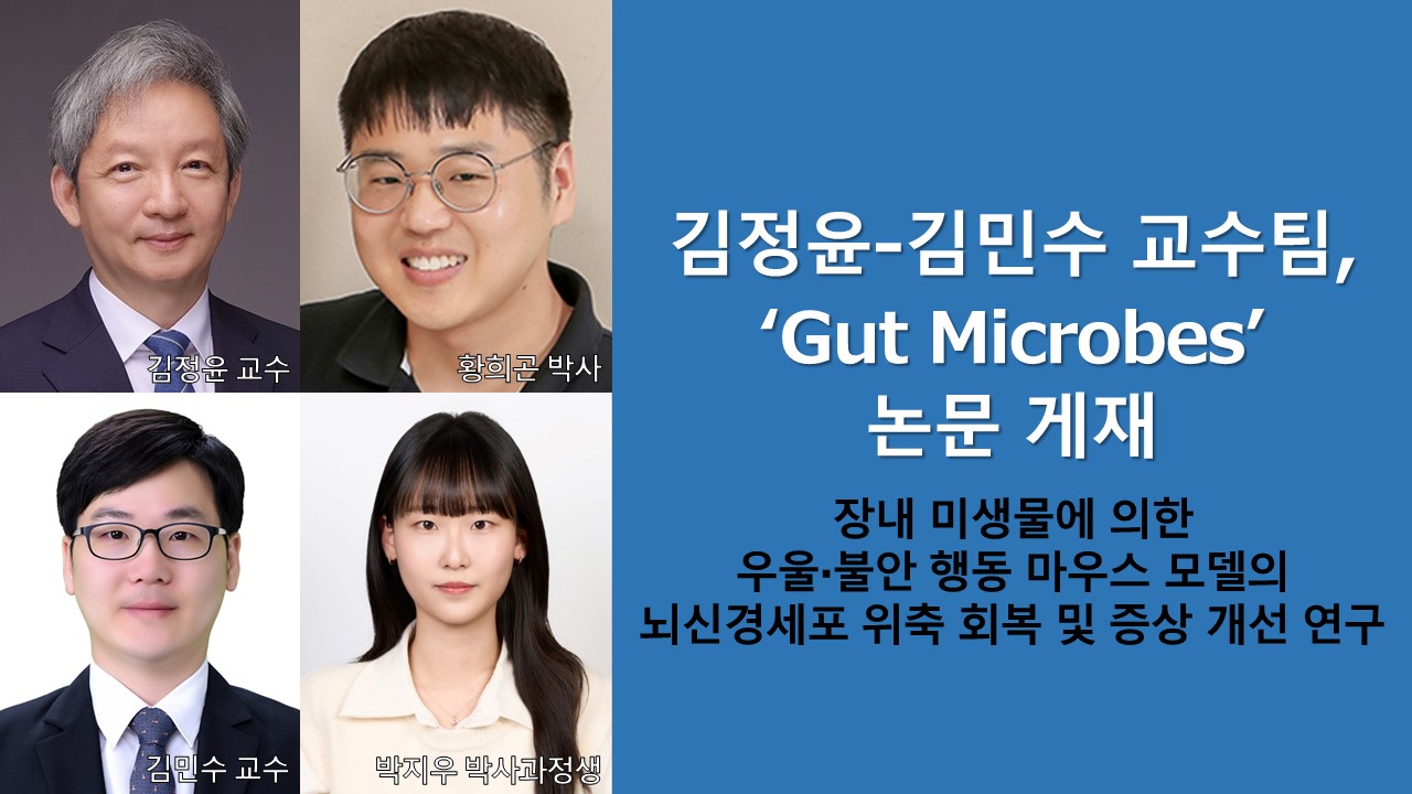김정윤-김민수 교수팀, 'Gut Microbes' 논문 게재 사진